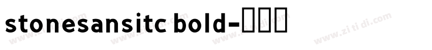 stonesansitc bold字体转换